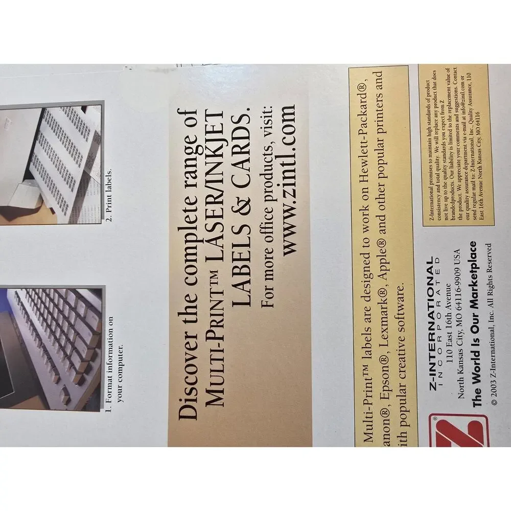 Lot Of 7200 Return Address Labels Printer Friendly 90 Sheets Of 80 - 34378 5267